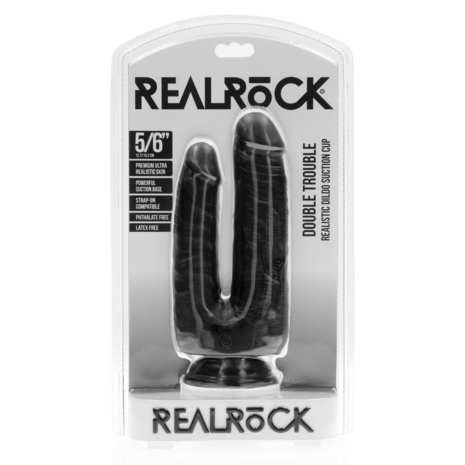 Double Trouble Dildo 5/6 - 12,7/15,2 cm - Black