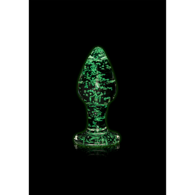 Glass Butt Plug - Glow in the Dark - Large